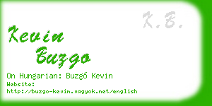 kevin buzgo business card